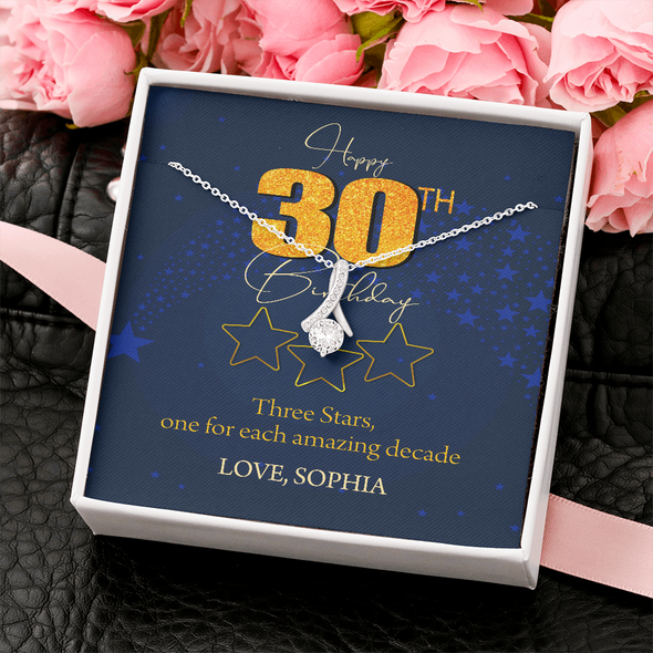 Customized Birthday Name & Age, Alluring Beauty Necklace, Gift For Mom/Wife/Girlfriend/Sister, Best Birthday Gift For Her, Necklace For Her, Precious Gift For Her, Jewelry For Her