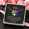 To My Mom, I Feel Like The Luckiest Daughter On Earth , Necklace With Message Card, Customized Necklace, Silver Alluring Beauty Necklace, Gift Ideas For Mom