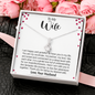 To My Wife, Alluring Beauty Necklace With Thank You For Being My Dearest Wife Message Card, Jewelry For Her, Birthday Gift, Anniversary, Gift For Her, Pendant For Her
