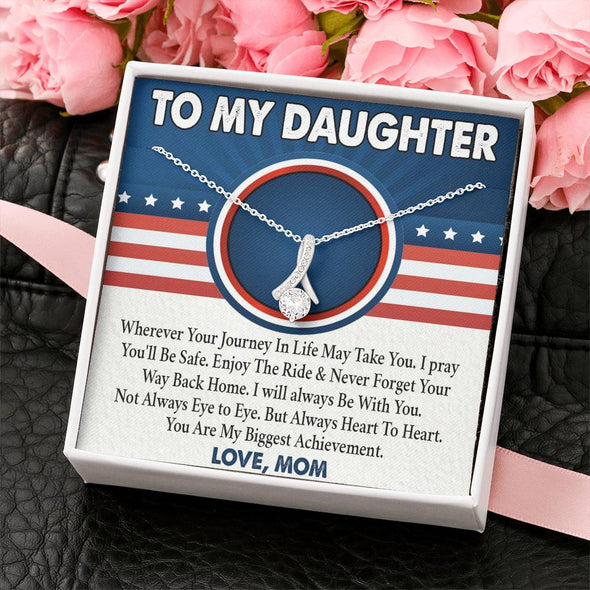 To My Daughter, You Are My Biggest Achievement, Necklace With Message Card, Birthday Gift, Gift Ideas For Daughter, Congratulations Gift, Wedding Gift, Alluring Necklace