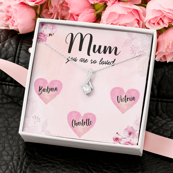 Mum Customized Pendant, Alluring Beauty Necklace, Customized Pendant For Her, Mother's Day Gift, Birthday Gift, Christmas, Anniversary, Gift For Her, Valentine's Day, Jewelry For Her