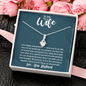 To My Wife, Alluring Beauty Necklace With It Is A Gentle Love Full Of Understanding Message Card, Birthday, Anniversary, Gift For Her, Jewelry For Her, Pendant For Her