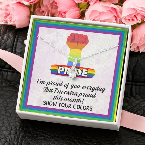 To My Daughter, I'm Proud Of You Everyday, Necklace With Message Card, Wedding Gift, Alluring Necklace, Birthday Gift, Gift Ideas For Daughter, Congratulations Gift