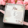 To My Boyfriend's Mom, Alluring Beauty Necklace With Thank You For Welcoming Me Into The Family Message Card, Mother's Day Gift, Birthday, Anniversary, Jewelry For Her, Customized Message Card