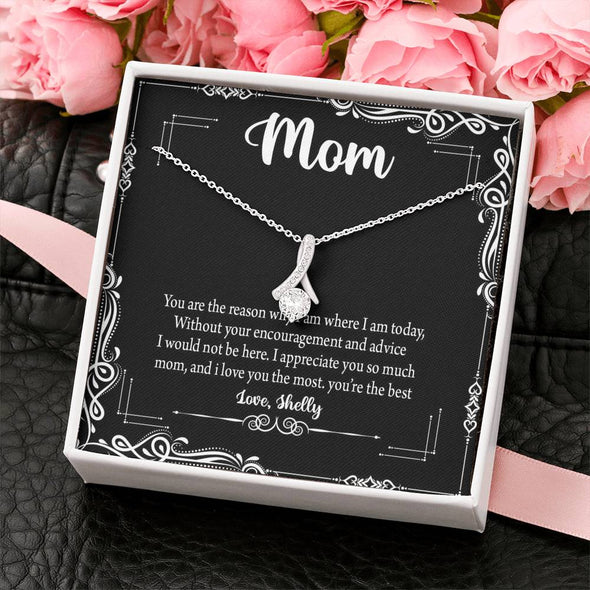 To My Mom, I Appreciate You So Much Mom, Necklace With Message Card, Customized Necklace, Silver Alluring Beauty Necklace, Gift Ideas For Mom, Happy Mother's Day