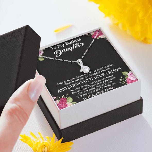 To My Daughter, You Are A True Gifts From Above, Necklace With Message Card, Birthday Gift, Gift Ideas For Daughter, Customize Necklace, Alluring Beauty Necklace