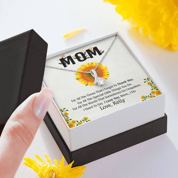 To My Mom, I Need To Say I Love You Mom, Necklace With Message Card, Customized Necklace, Silver Alluring Beauty Necklace, Happy Mother's Day, Gift Ideas For Mom