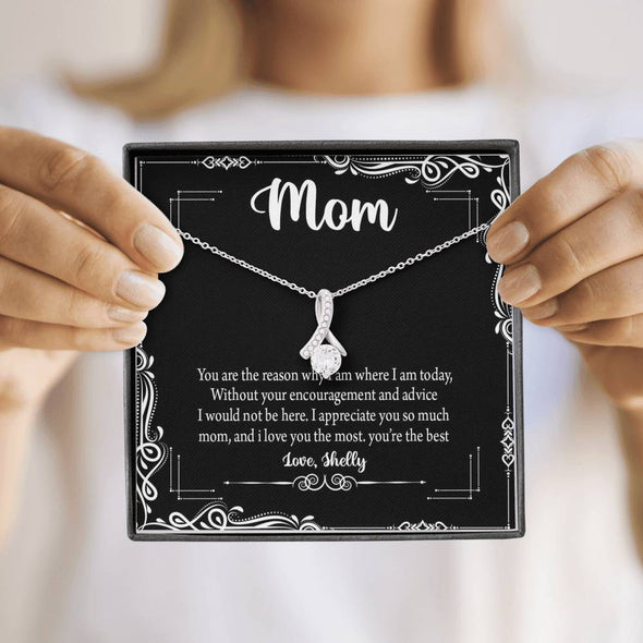 To My Mom, I Appreciate You So Much Mom, Necklace With Message Card, Customized Necklace, Silver Alluring Beauty Necklace, Gift Ideas For Mom, Happy Mother's Day