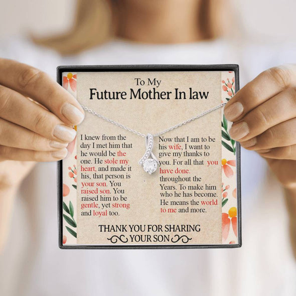 Future Mother In Law Necklace With Message Card, Mother Day Necklace, Ideas For Her, Alluring Necklace, Birthday Gift, Mother in Law Gifts For Christmas, Mother in Law Jewelry