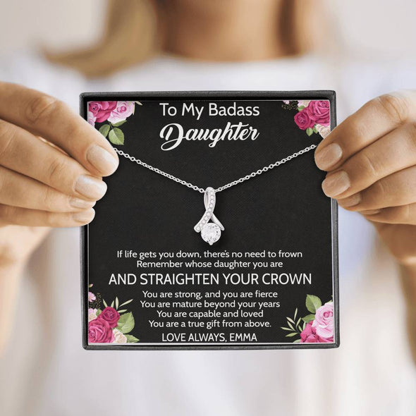 To My Daughter, You Are A True Gifts From Above, Necklace With Message Card, Birthday Gift, Gift Ideas For Daughter, Customize Necklace, Alluring Beauty Necklace