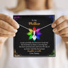 To My Mom, I Feel Like The Luckiest Daughter On Earth , Necklace With Message Card, Customized Necklace, Silver Alluring Beauty Necklace, Gift Ideas For Mom