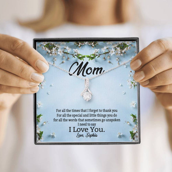 To My Mom, Mom I Need To Say I Love You, Silver Alluring Beauty Necklace, Gift Ideas For Mom, Customized Necklace, Birthday, Happy Mother's Day, Birthday