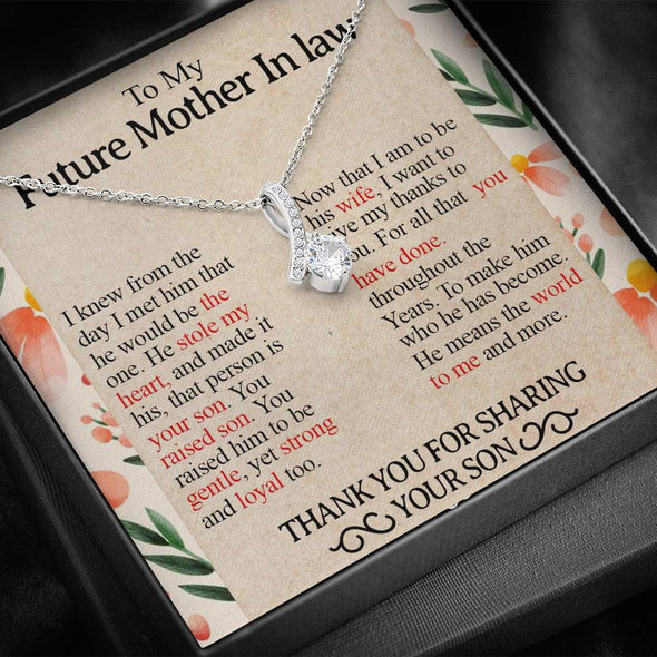 Future Mother In Law Necklace With Message Card, Mother Day Necklace, Ideas For Her, Alluring Necklace, Birthday Gift, Mother in Law Gifts For Christmas, Mother in Law Jewelry