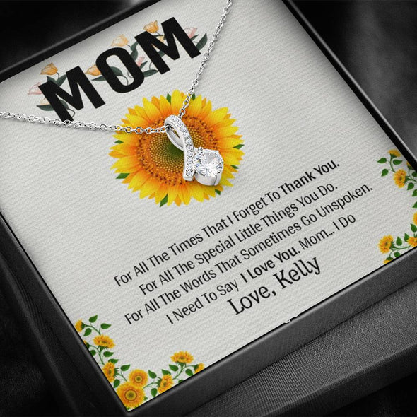 To My Mom, I Need To Say I Love You Mom, Necklace With Message Card, Customized Necklace, Silver Alluring Beauty Necklace, Happy Mother's Day, Gift Ideas For Mom