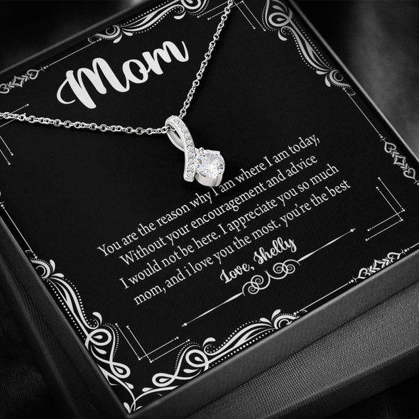 To My Mom, I Appreciate You So Much Mom, Necklace With Message Card, Customized Necklace, Silver Alluring Beauty Necklace, Gift Ideas For Mom, Happy Mother's Day