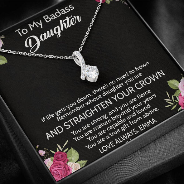 To My Daughter, You Are A True Gifts From Above, Necklace With Message Card, Birthday Gift, Gift Ideas For Daughter, Customize Necklace, Alluring Beauty Necklace