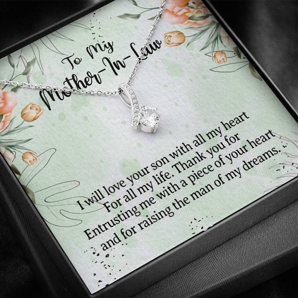 Dear Mom, I Love Your Son, Future Mother In Law Necklace With Message Card, Mother Day Necklace, Ideas For Her, Alluring Necklace, Birthday Gift, Christmas Gift For Mom