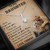 To My Daughter, Never Forget That I Love You, Necklace With Message Card, Gift Ideas For Daughter, Birthday Gift,  Alluring Beauty Necklace, Customize Necklace