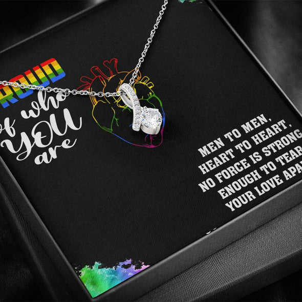 Gay pride jewelry, Proud Of Who You Are, Love is Love Jewelry, Necklace For LGBT Couples, Alluring Beauty Necklace, Love Equality Jewelry, Pride Month Gift, Scripted Love Necklace