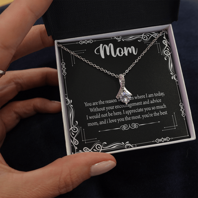 to My Mom, I Appreciate You So Much, Alluring Beauty Necklace, Pendant for Wife, Gift for Mother's Day, Christmas, Birthday, Mom/Daughter Gifts