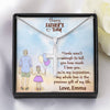 To My Dad, Dad You Are My Inspiration, Happy Father's Day, Necklace With Message Card, Gift Ideas For Dad, Customized Necklace, Artisan Crafted Cross Necklace