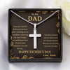 To My Dad, You Are My Idol, Happy Father's Day, Necklace With Message Card, Gift Ideas For Dad, Customized Necklace, Artisan Crafted Cross Necklace, Birthday