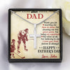 To My Dad, Thank You For Teaching Me How To Skate, Happy Father's Day, Necklace With Message Card, Gift Ideas For Dad, Artisan Crafted Cross Necklace, Birthday