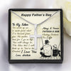 To My Dad, You're The Greatest, Custom Cross Necklace, Anniversary, Christmas, Gift Ideas For Him, Silver Necklace With Message Card, Happy Father's Day, Birthday