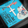 To My Dad, You Are The Best Dad Ever, Custom Cross Necklace, Anniversary, Christmas, Gift Ideas For Him, Silver Necklace With Message Card, Happy Father's Day