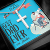 To My Dad, Artisan Crafted Cross Necklace With You Are The Best Dad Ever Message Card, Artisan-Crafted Stainless Steel Cross Necklace, Jewelry For Him, Father's Day Gift For Him, Customized Message Card