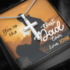 To My Dad, You're The Best Dad Ever, Custom Cross Necklace, Anniversary, Christmas, Gift Ideas For Him, Silver Necklace With Message Card, Happy Father's Day