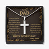To My Dad, You Are My Idol, Happy Father's Day, Necklace With Message Card, Gift Ideas For Dad, Customized Necklace, Artisan Crafted Cross Necklace, Birthday