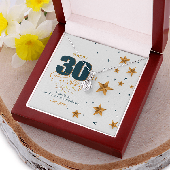 Customized Birthday Name & Age, Alluring Beauty Necklace, Gift For Mom/Wife/Girlfriend/Sister, Best Birthday Gift For Her, Jewelry For Her, Precious Gift For Her, Necklace For Her