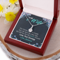 To My Wife, Alluring Beauty Necklace With You Are My Queen Forever Message Card, Jewelry For Her, Anniversary, Birthday, Gift For Her, Pendant For Her
