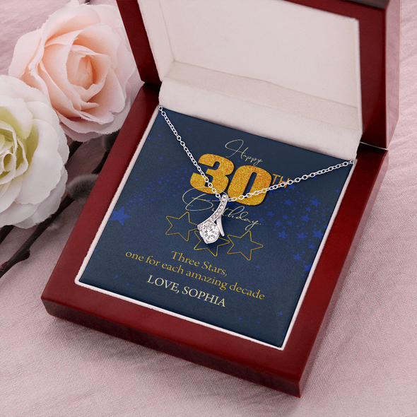 Customized Birthday Name & Age, Alluring Beauty Necklace, Gift For Mom/Wife/Girlfriend/Sister, Best Birthday Gift For Her, Necklace For Her, Precious Gift For Her, Jewelry For Her
