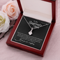 To My Boyfriend's Mom, Alluring Beauty Necklace With Thanks You For Everything Message Card, Mother's Day Gift, Birthday, Anniversary, Pendant For Her, Jewelry For Her