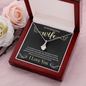 To My Beautiful Wife, Alluring Beauty Necklace With I Would Give You The Ability To See Yourself Through My Eyes Message Card, Birthday, Gift For Her, Jewelry For Her, Pendant For Her