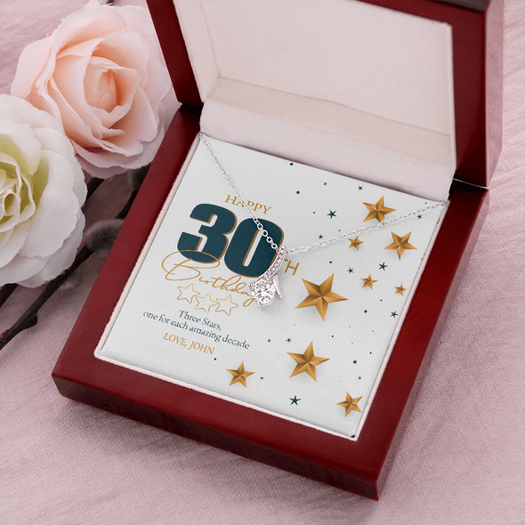 Customized Birthday Name & Age, Alluring Beauty Necklace, Gift For Mom/Wife/Girlfriend/Sister, Best Birthday Gift For Her, Jewelry For Her, Precious Gift For Her, Necklace For Her