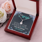 To My Wife, Alluring Beauty Necklace With You Are My Queen Forever Message Card, Jewelry For Her, Anniversary, Birthday, Gift For Her, Pendant For Her