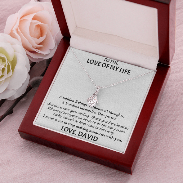 To Love Of My Life, Alluring Beauty Necklace, Customized Pendant For Her, Birthday Gift, Christmas, Anniversary, Gift For Her, Valentine's Day, Jewelry For Her
