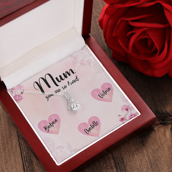 Mum Customized Pendant, Alluring Beauty Necklace, Customized Pendant For Her, Mother's Day Gift, Birthday Gift, Christmas, Anniversary, Gift For Her, Valentine's Day, Jewelry For Her