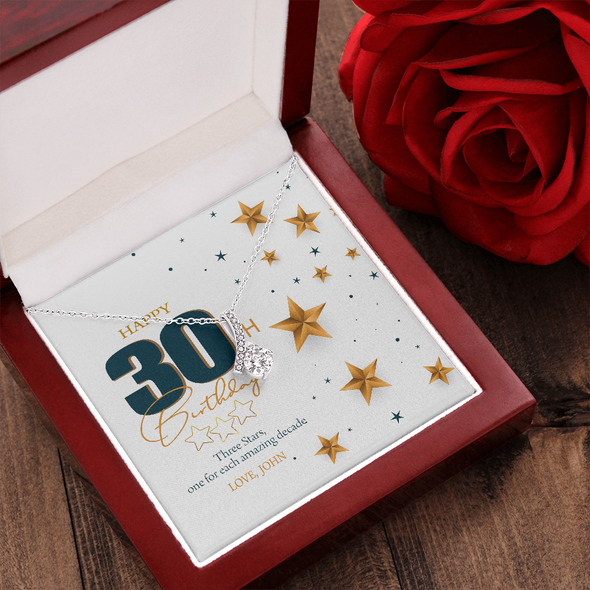 Customized Birthday Name & Age, Alluring Beauty Necklace, Gift For Mom/Wife/Girlfriend/Sister, Best Birthday Gift For Her, Jewelry For Her, Precious Gift For Her, Necklace For Her