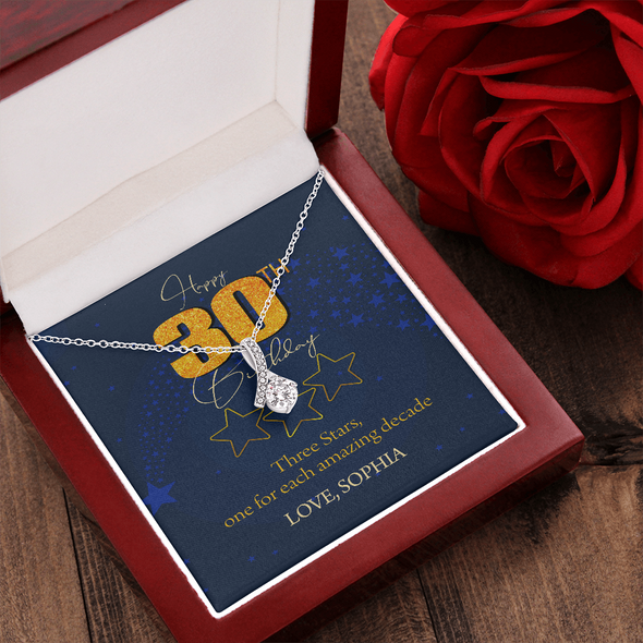 Customized Birthday Name & Age, Alluring Beauty Necklace, Gift For Mom/Wife/Girlfriend/Sister, Best Birthday Gift For Her, Necklace For Her, Precious Gift For Her, Jewelry For Her