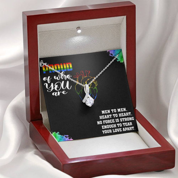 Gay pride jewelry, Proud Of Who You Are, Love is Love Jewelry, Necklace For LGBT Couples, Alluring Beauty Necklace, Love Equality Jewelry, Pride Month Gift, Scripted Love Necklace