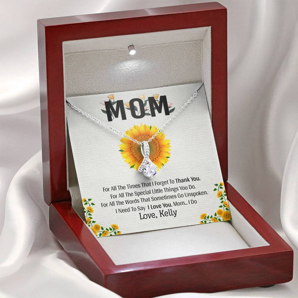 To My Mom, I Need To Say I Love You Mom, Necklace With Message Card, Customized Necklace, Silver Alluring Beauty Necklace, Happy Mother's Day, Gift Ideas For Mom