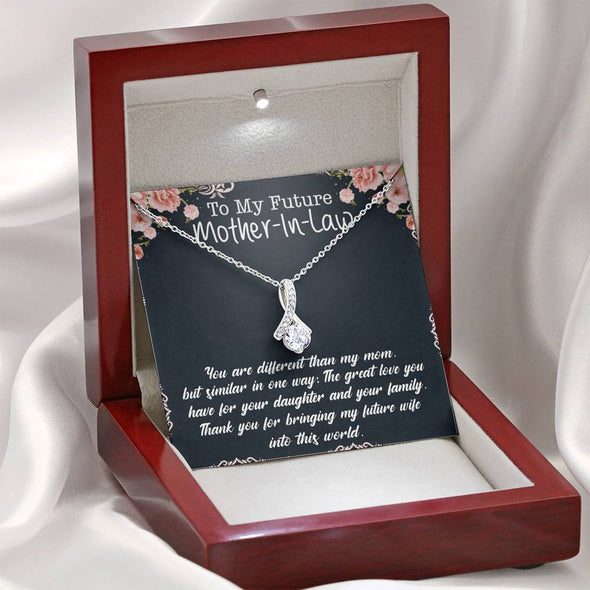 You Ae Different Then My Mom, Future Mother In Law Necklace With Message Card, Mother Day Necklace, Ideas For Her, Alluring Necklace, Birthday Gift, Christmas Gift