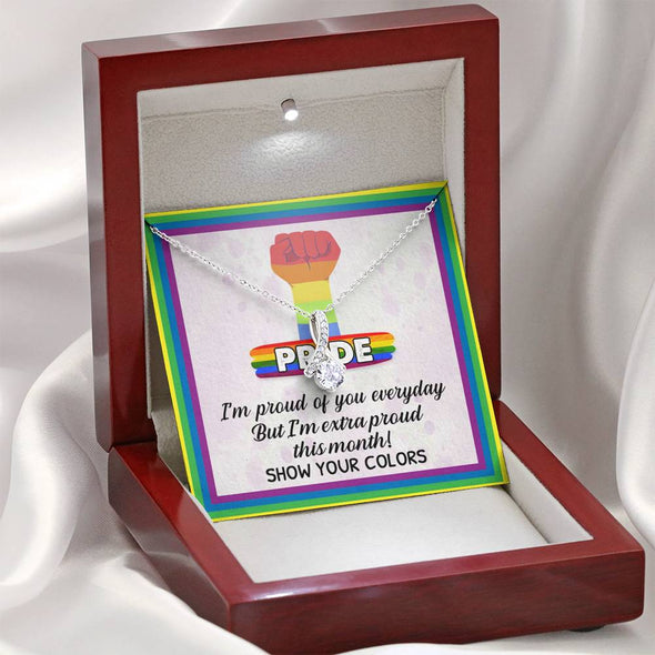 To My Daughter, I'm Proud Of You Everyday, Necklace With Message Card, Wedding Gift, Alluring Necklace, Birthday Gift, Gift Ideas For Daughter, Congratulations Gift