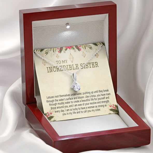 To My Incredible Sister, Necklace With Message Card, Alluring Beauty Necklace, Raksha Bandhan Gift, Gift Ideas For Sister, Birthday Gift, Brother To Sister