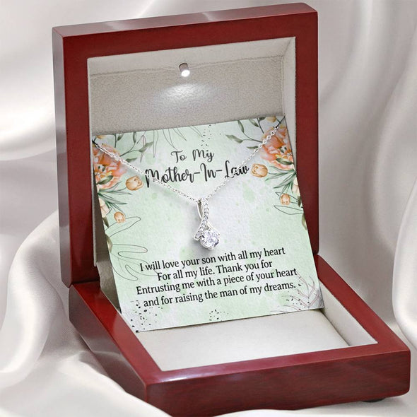 Dear Mom, I Love Your Son, Future Mother In Law Necklace With Message Card, Mother Day Necklace, Ideas For Her, Alluring Necklace, Birthday Gift, Christmas Gift For Mom