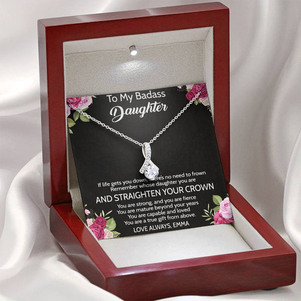 To My Daughter, You Are A True Gifts From Above, Necklace With Message Card, Birthday Gift, Gift Ideas For Daughter, Customize Necklace, Alluring Beauty Necklace